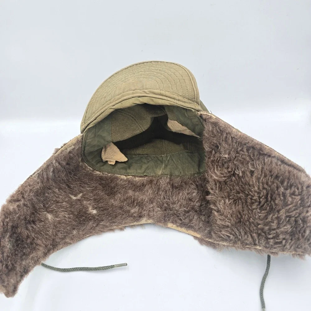 US Military M-1951 Korean War Era OD Pile Field Cap M51 Cold Weather Size 7